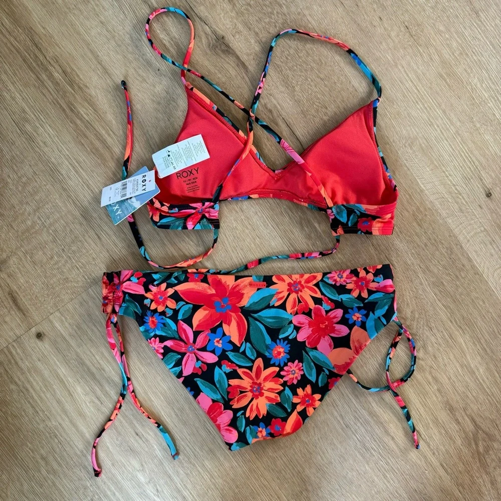 Roxy Beach Classics Strappy Bikini Top and Bottoms - Picture 6 of 10